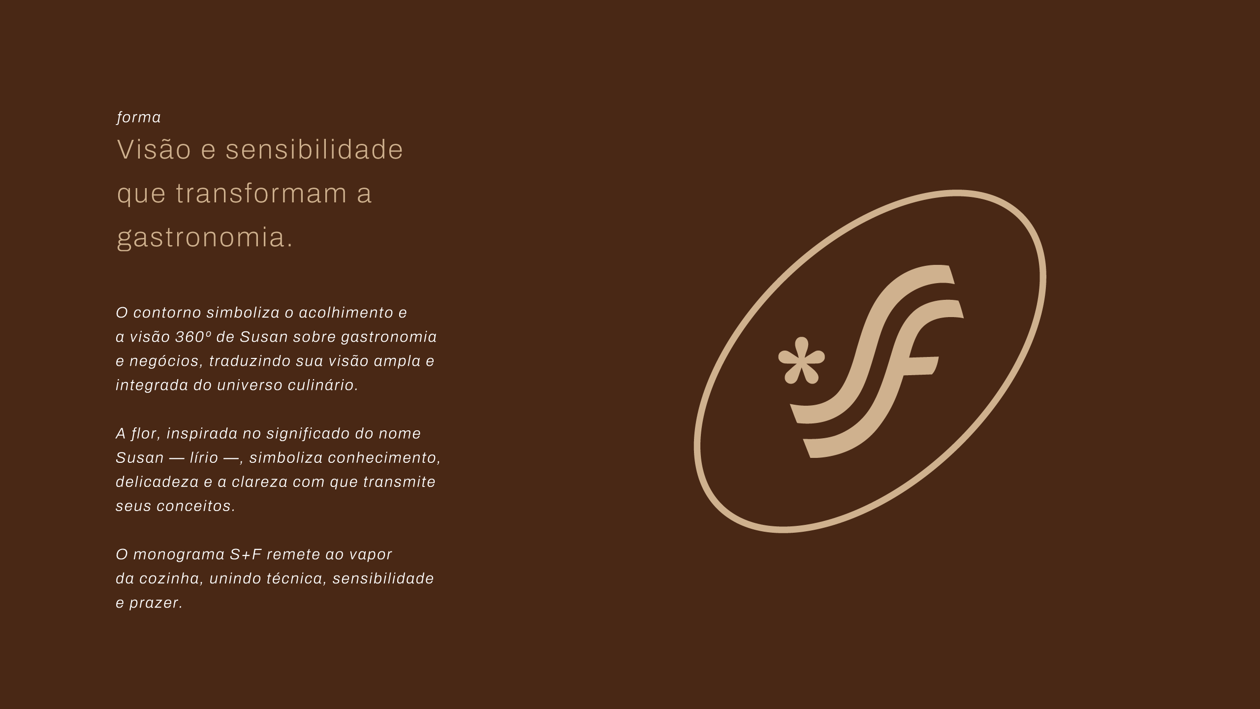Forma e símbolo da marca Susan Fontalvo