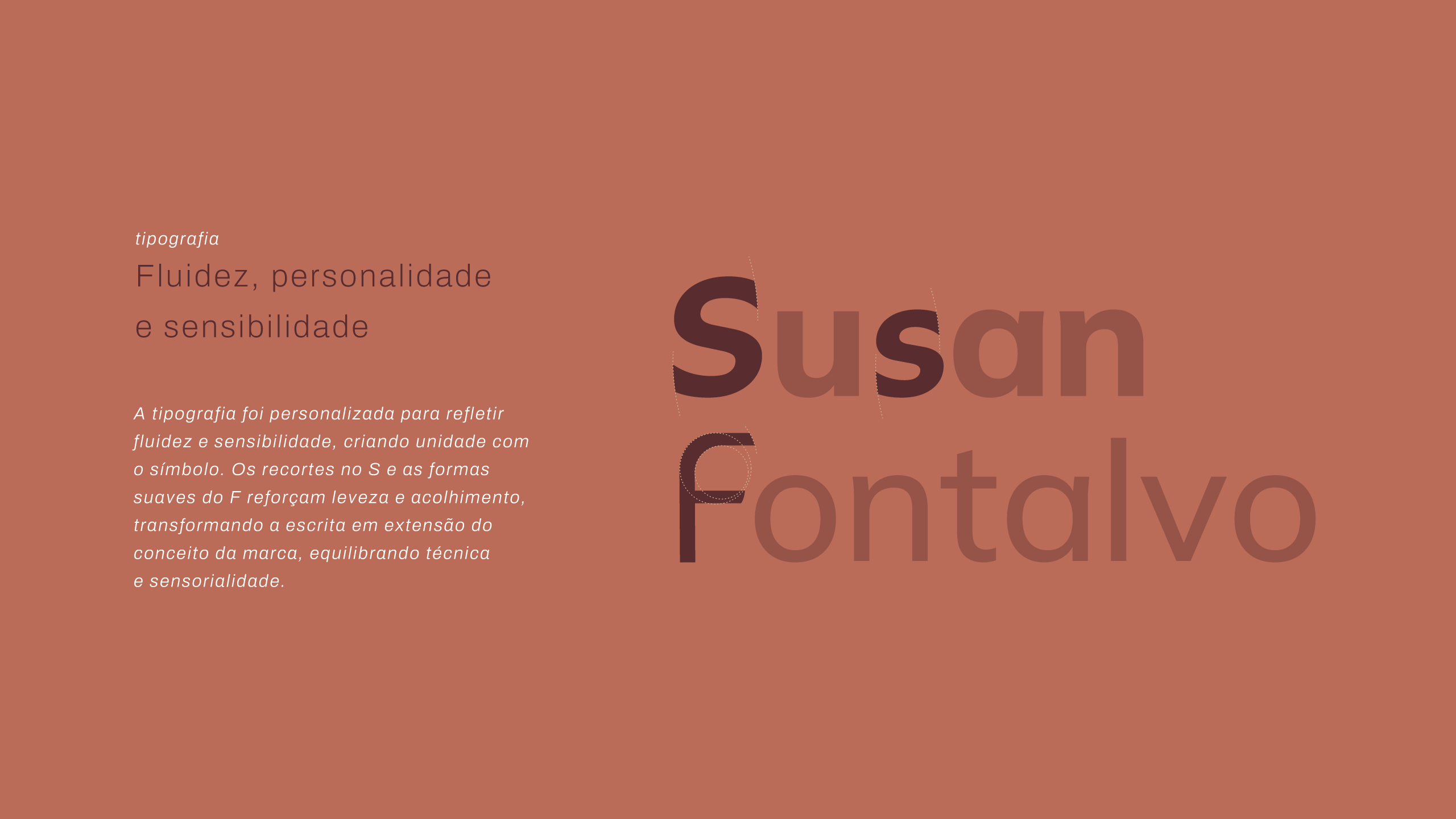 Tipografia da identidade de Susan Fontalvo