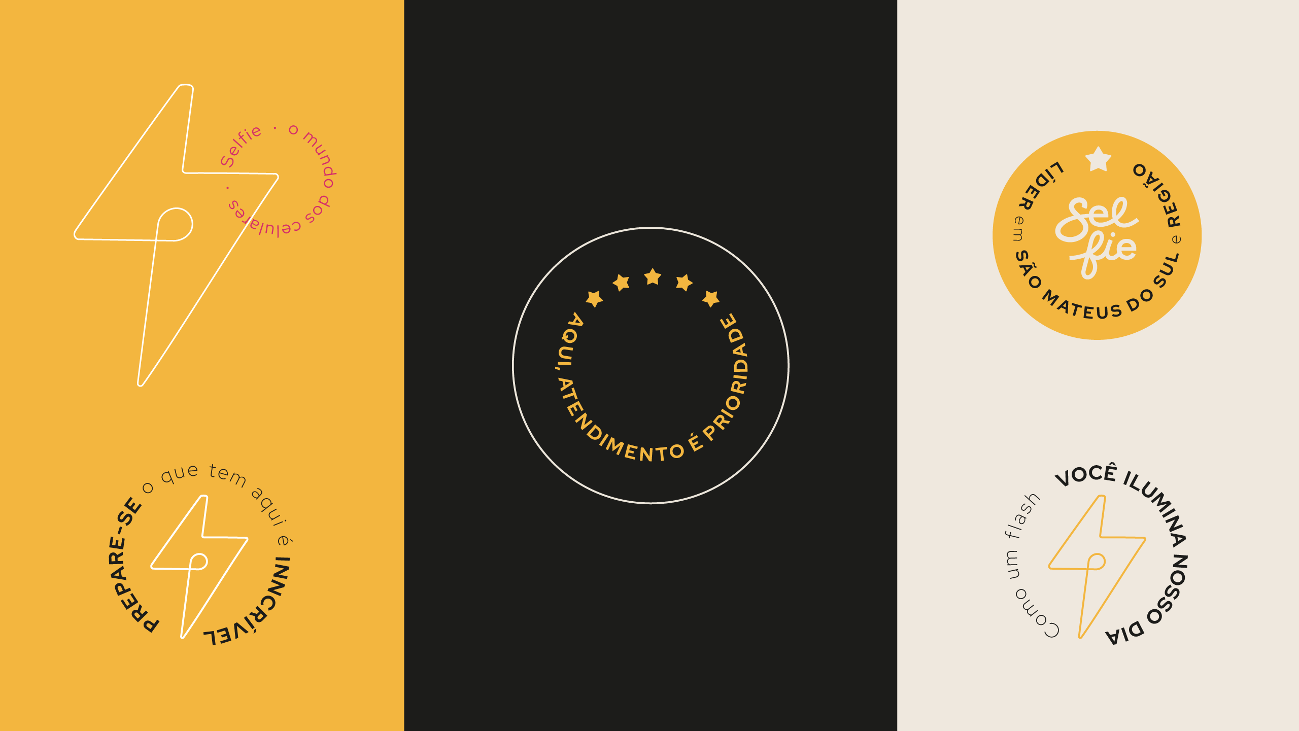 Selos e badges da Selfie