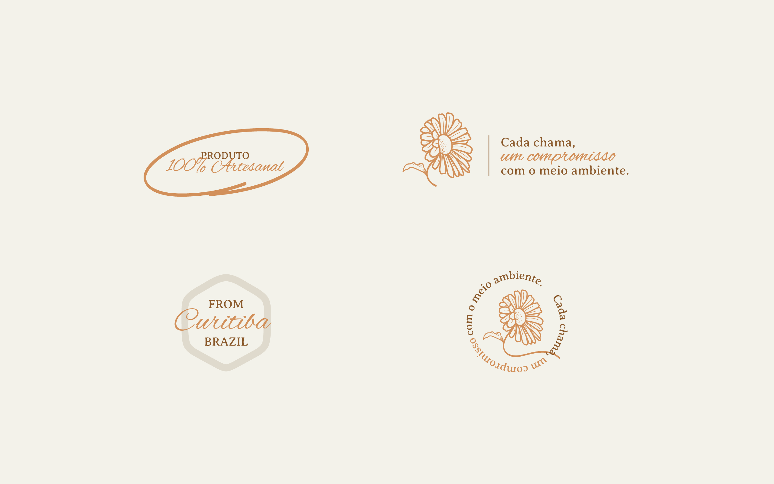 Elementos de marca e selos da Bee Kind