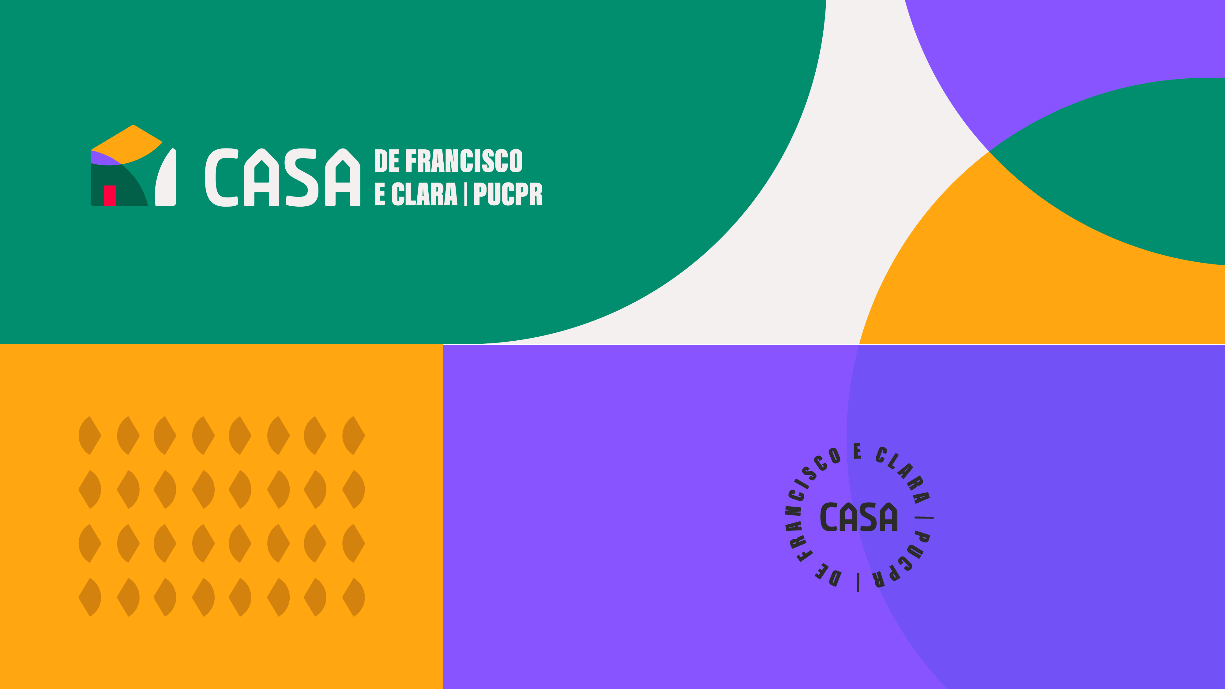 Identidade visual da Casa de Francisco e Clara, da PUCPR