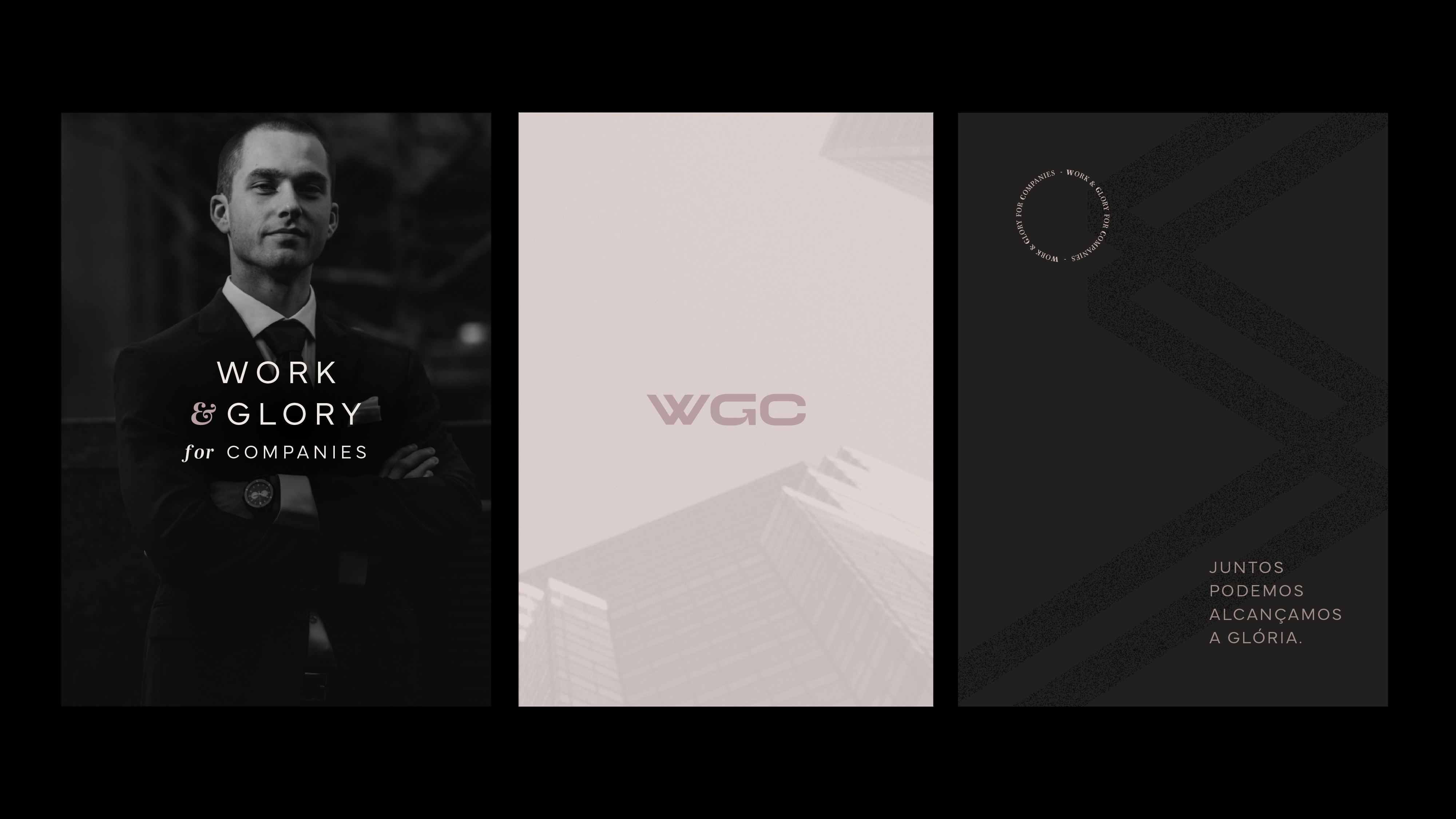Peças editoriais com a identidade visual da WGC